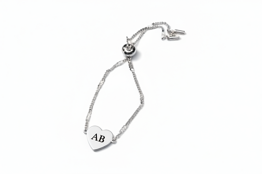 Custom Engraved Heart Bracelet