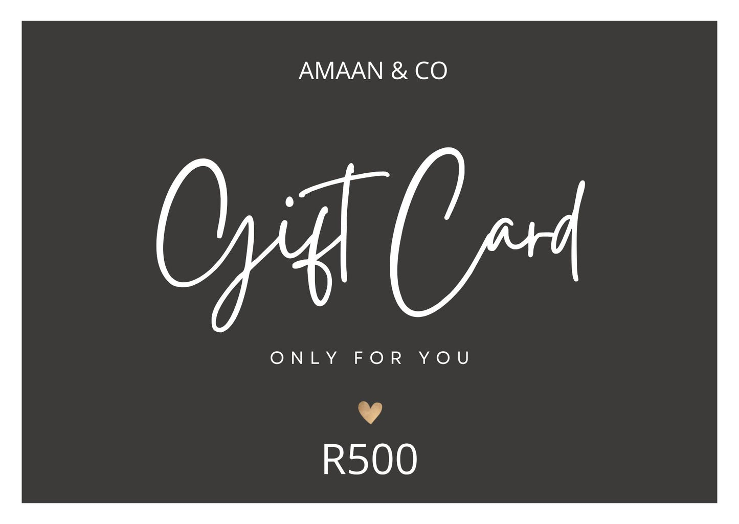 Amaan and Co Gift Card