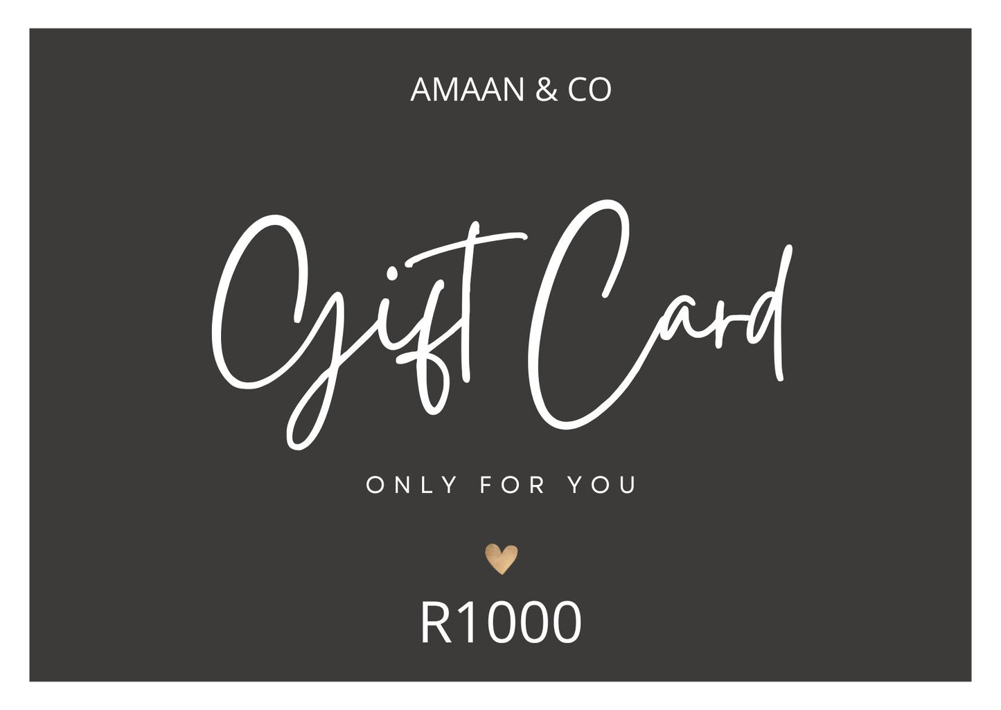 Amaan and Co Gift Card