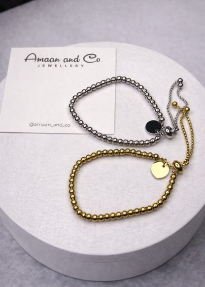 Custom Engraved Beaded Bracelet