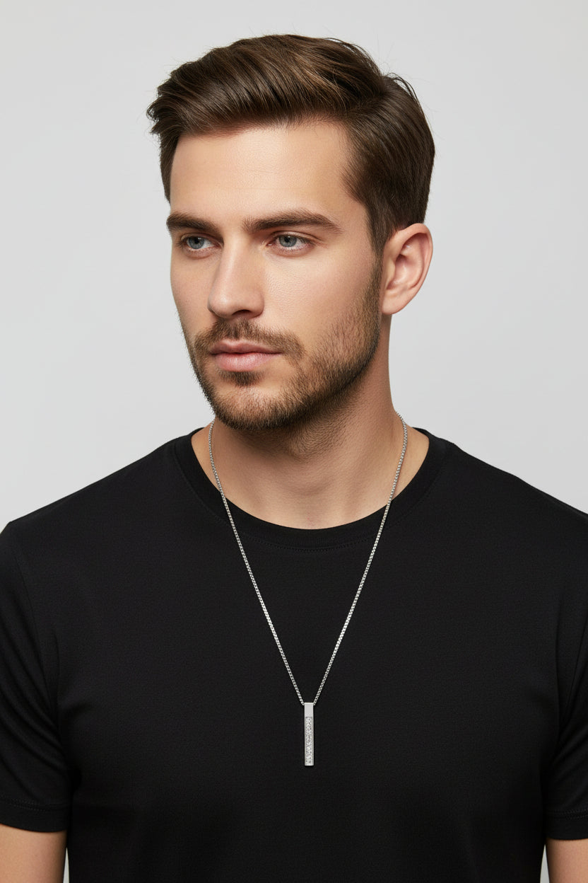 Ayatul kursi mens Bar necklace
