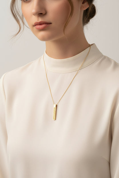 Ayatul kursi Womens Bar Necklace