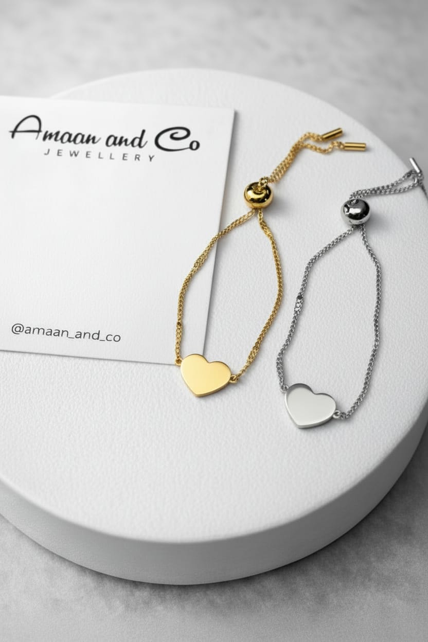 Custom Engraved Heart Bracelet