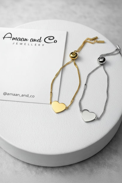Custom Engraved Heart Bracelet