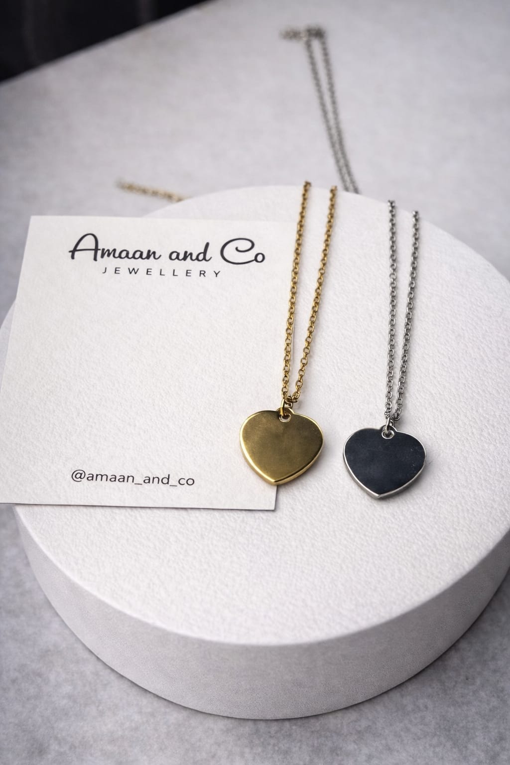 Custom Engrave Heart Pendant Necklace