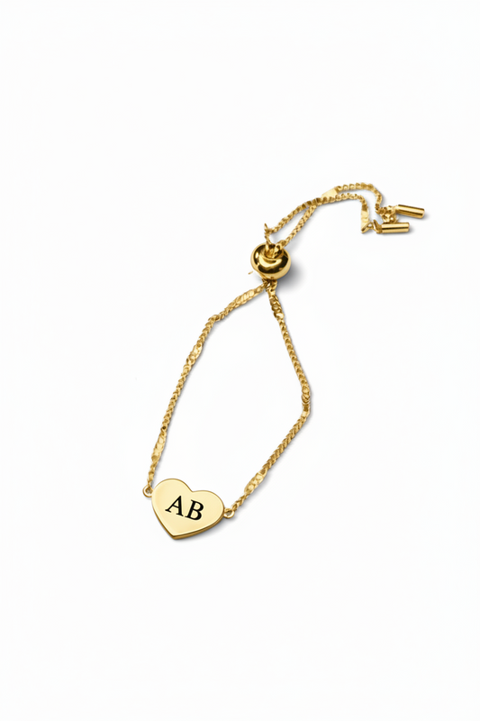 Custom Engraved Heart Bracelet